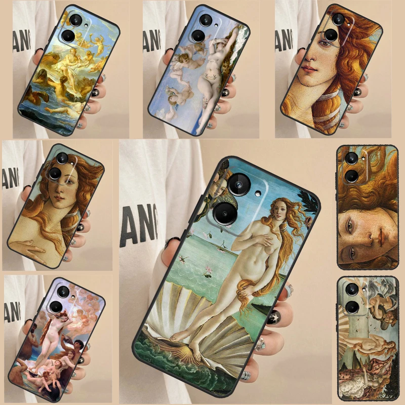 Art Painting Birth Of Venus Case For Realme 10 8 9 11 Pro Plus GT Neo 5 2 3T 2T C11 C15 C25s C21Y C30 C31 C33 C35 C55