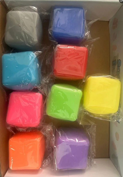 Cute Color Tofu Stress Balls Sensory Toys Stress Relief Fidget Toys Squishy Dough Ball Gifts for Adults Children Best Gift