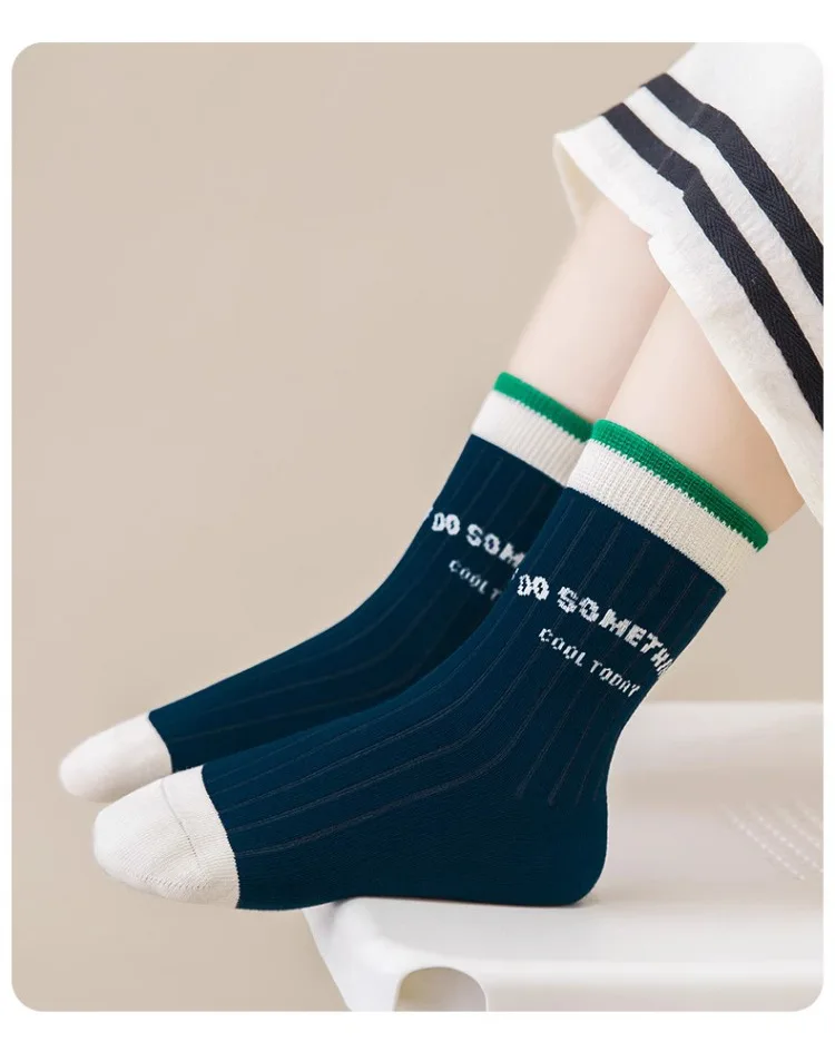 5 Pairs Children's Socks Spring Autumn Socks Kids Boys Cotton Socks Baby Cartoon Pattern Medium Sock