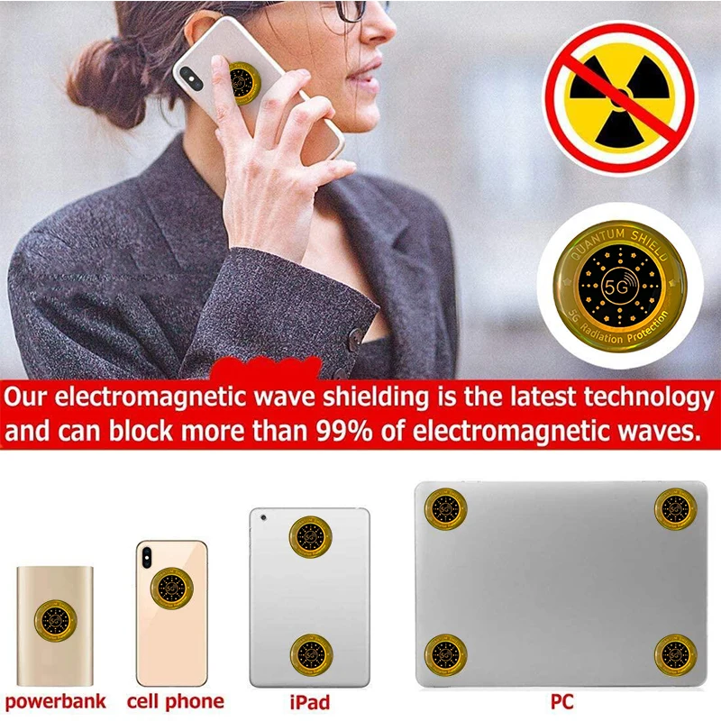 درع هاتف جديد من السيليكون مع ملصق حماية EMF بنسبة 99% - كتل 5G وواي فاي وإشعاع الهاتف - حماية 3X #5