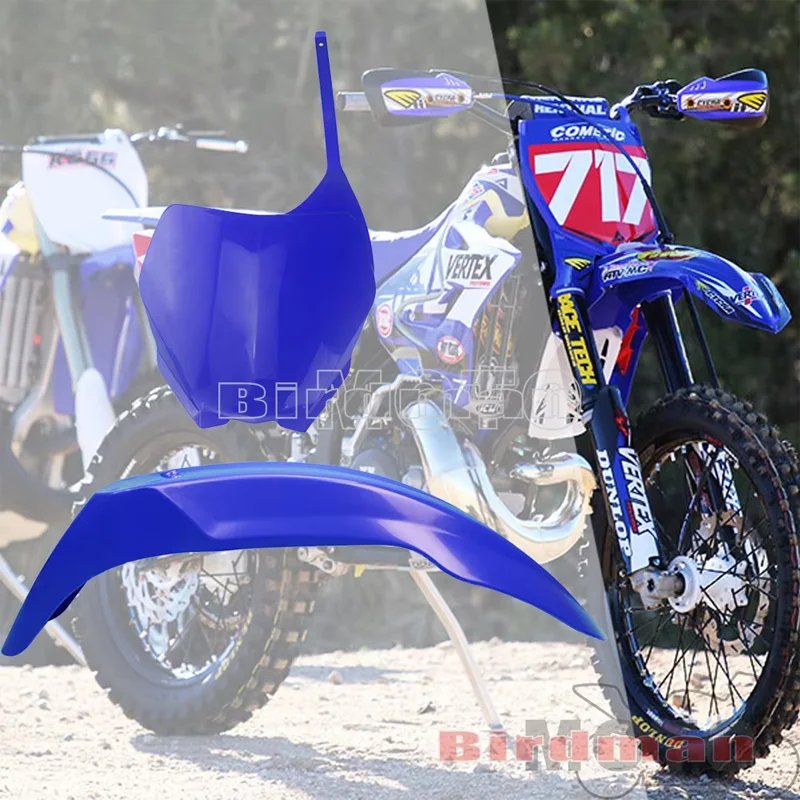 

For Yamaha YZ125 YZ250 WR250 WR450 YZ WR Motocross Enduro Front Fender & Front Number Plate Mudguard Cover Plastic Fairing Kit