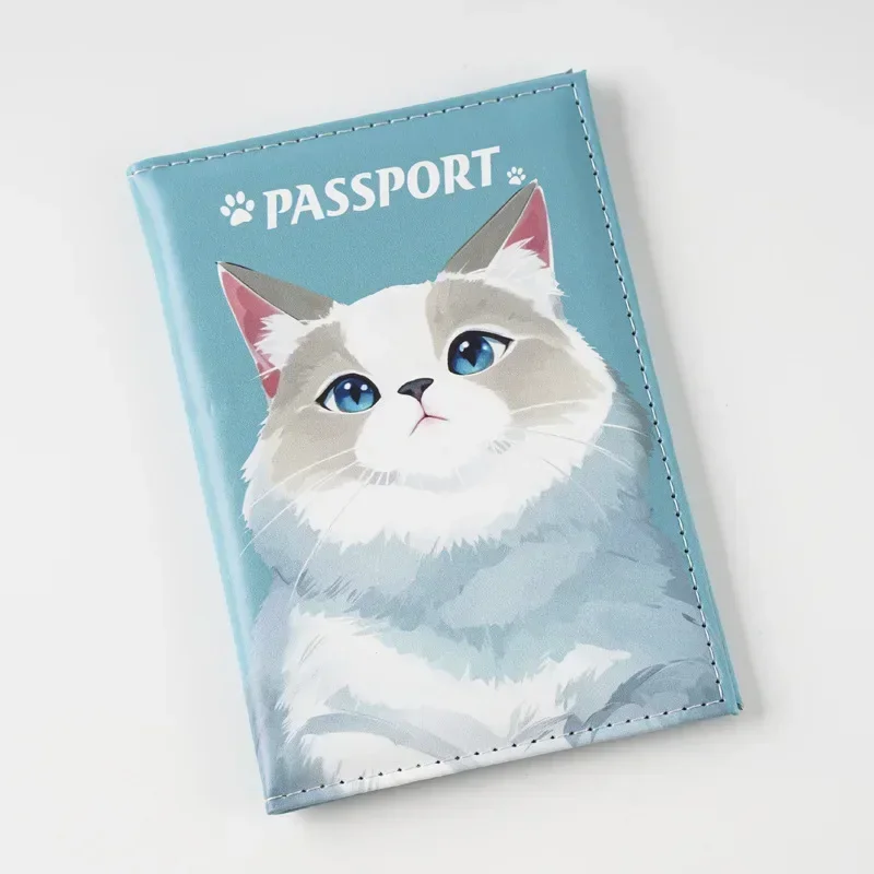 2025 Impresión en Color UV lindo porta pasaporte para mascotas cartera de viaje funda para pasaporte fundas para pasaporte tarjetero de identificación tarjetero de avión