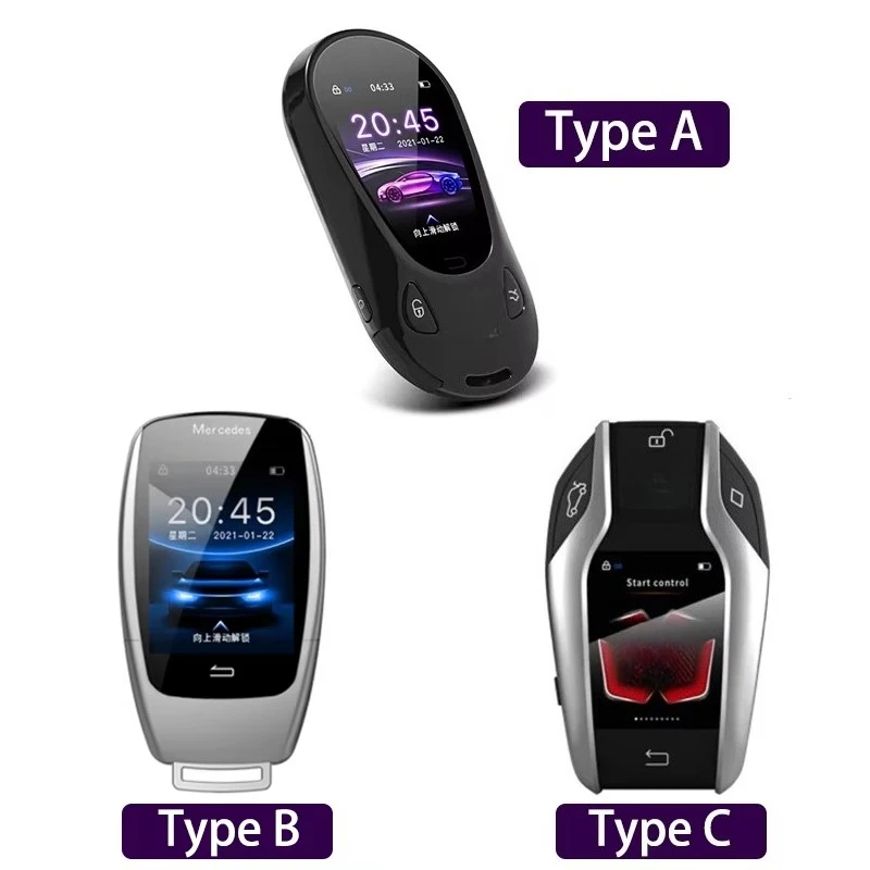 Universal Modified Remote Car LCD Smart KeyComfortable Entry Car Smart Touch Car Key