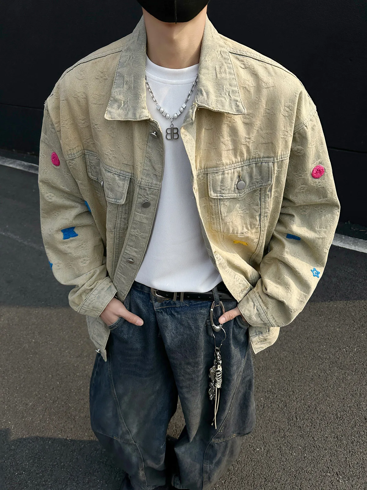

Jacket Coat Large Mens Punk Y2K Night Party Entertainment Club Bar Downtown City Hip Streetwear Cyberpunk Steampunk Victorian Bf