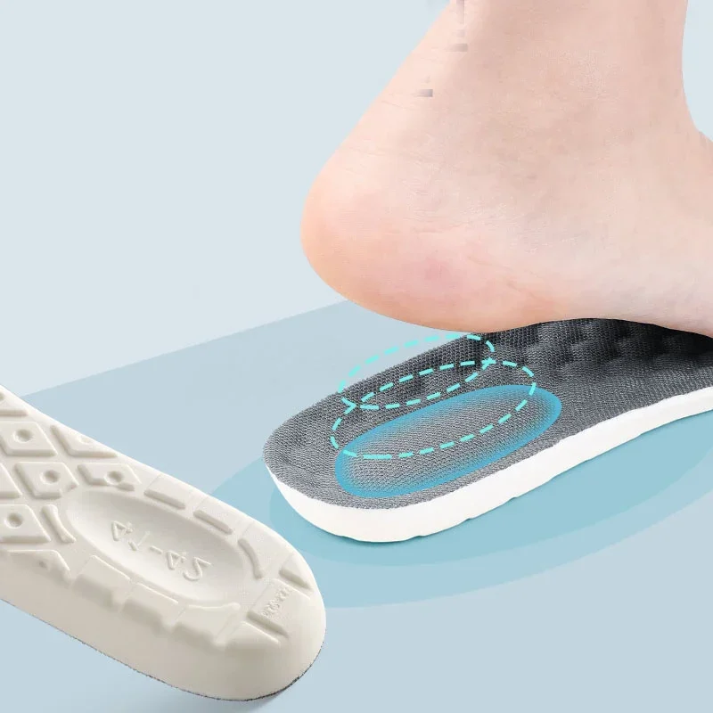 กีฬารองเท้า Insoles Super Soft Running Insole สําหรับฟุต Shock Absorption ตะกร้ารองเท้า Arch Support Orthopedic Inserts