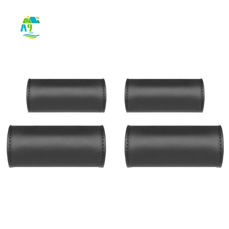 A09E-For Tesla Model 3/Y Car Interior Armrest Gloves Side Door Handle Protection PU Leather Handlebar Grip Cover Set/4Pcs
