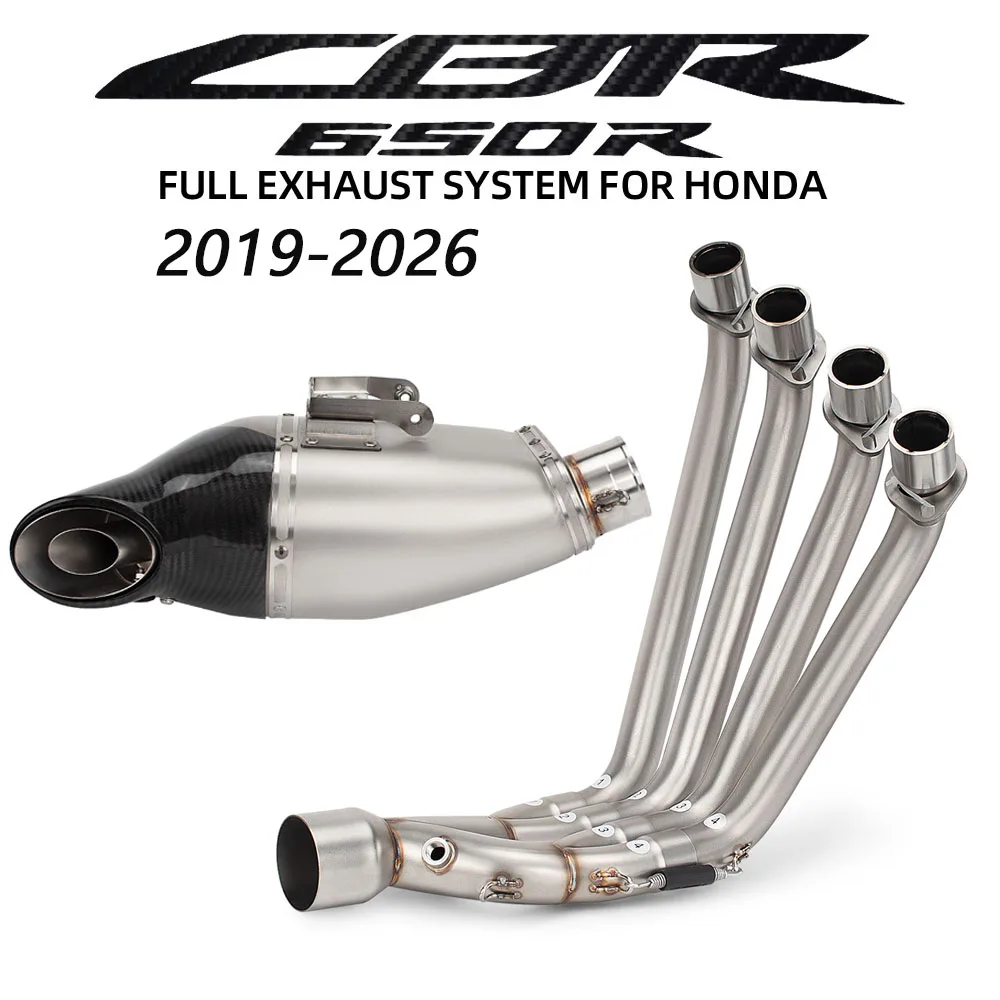 CBR650R Exhaust System For Honda CB650 CBR/CB 650R E-Clutch 2019-2026 Motorcycle Exhausts Headers Tube Muffler with DB Killer