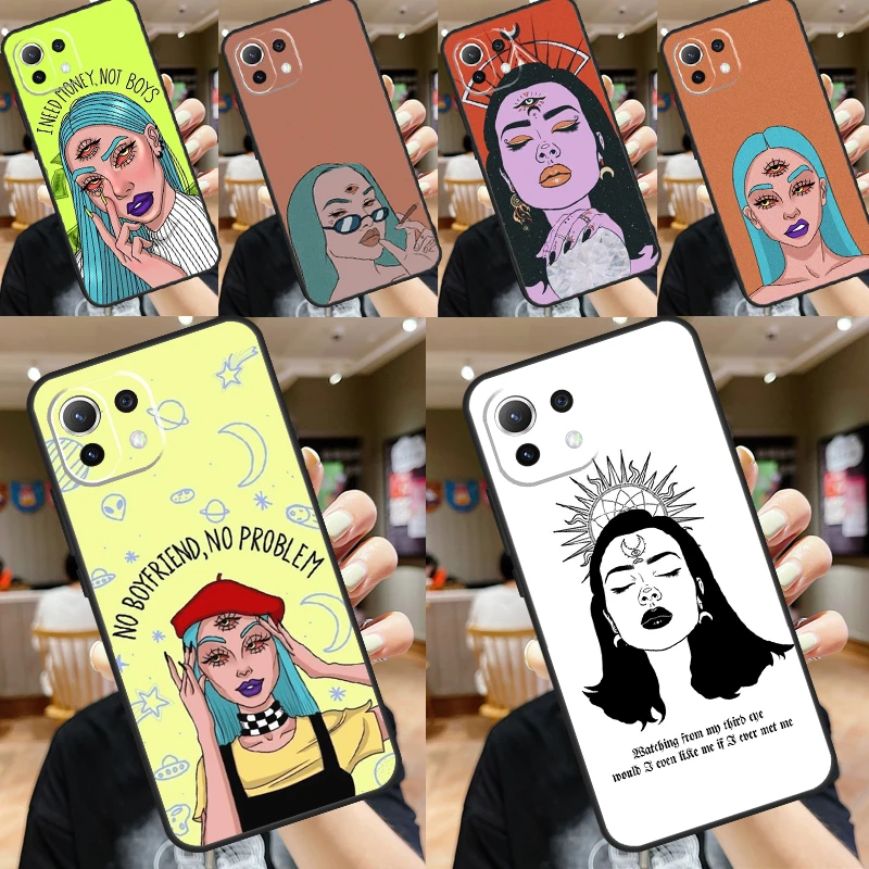 Three Eyed Girl Aesthetic Funda For POCO F6 X6 Pro X5 X3 F3 F5 M6 M5s Xiaomi 14 Ultra 12 13 Lite 11T 12T 13T Pro Case