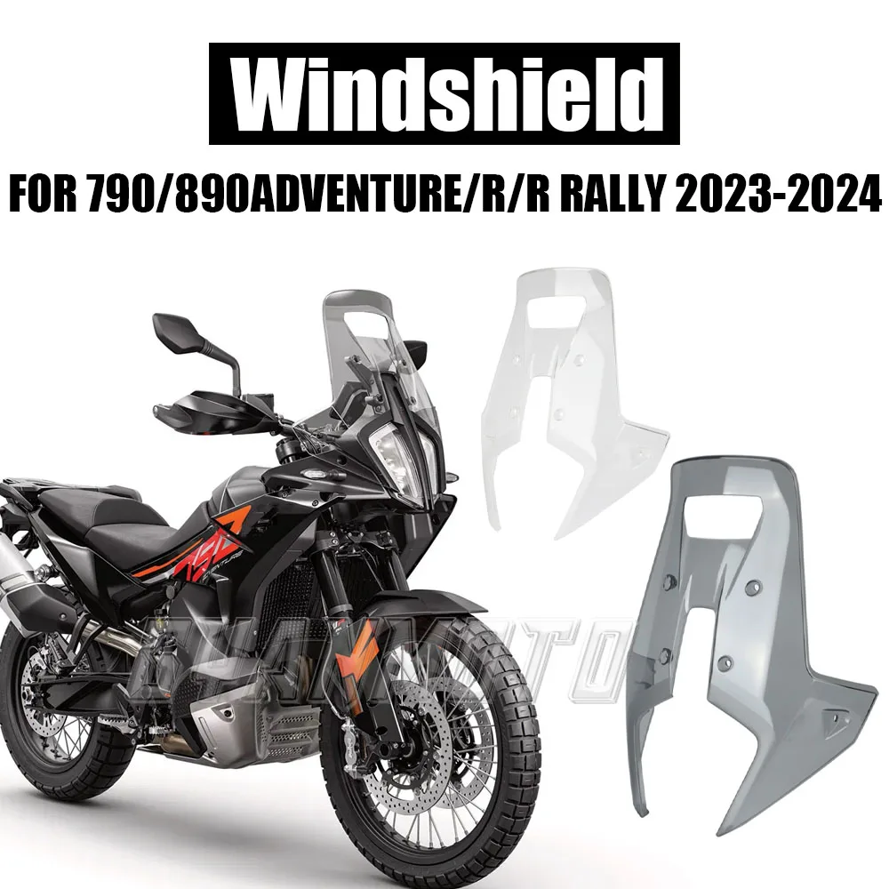 

Motorcycle Acrylic Rally Windshield Wind Deflector Screen Shield WindScreen Visor For 790 890 ADV Adventure R Rally 2023 2024