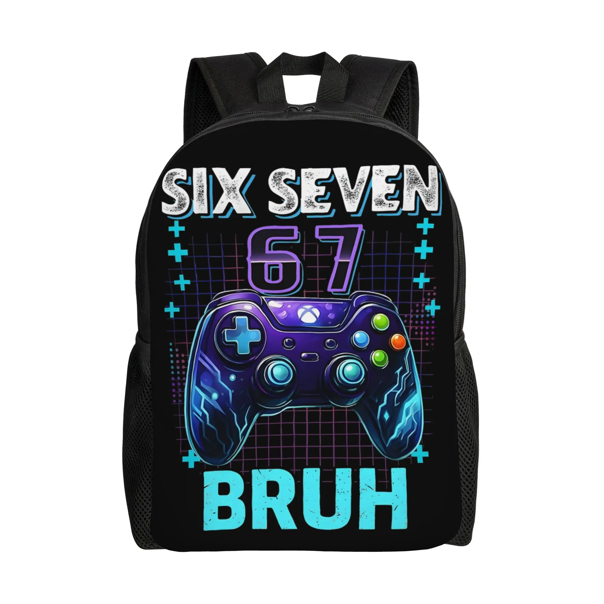 

Funny Six Seven 67 Bruh Birthday Boy Gamer Backpack Men Cool High School Business Daypack Laptop Computer Canvas Bags Durable
