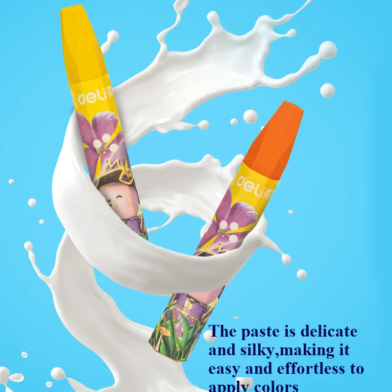 ديلي 72090 12 لونًا من ألوان الباستيل الزيتية قلم تلوين شمع ملون قلم رصاص شهادات الاتحاد الأوروبي والولايات المتحدة #4