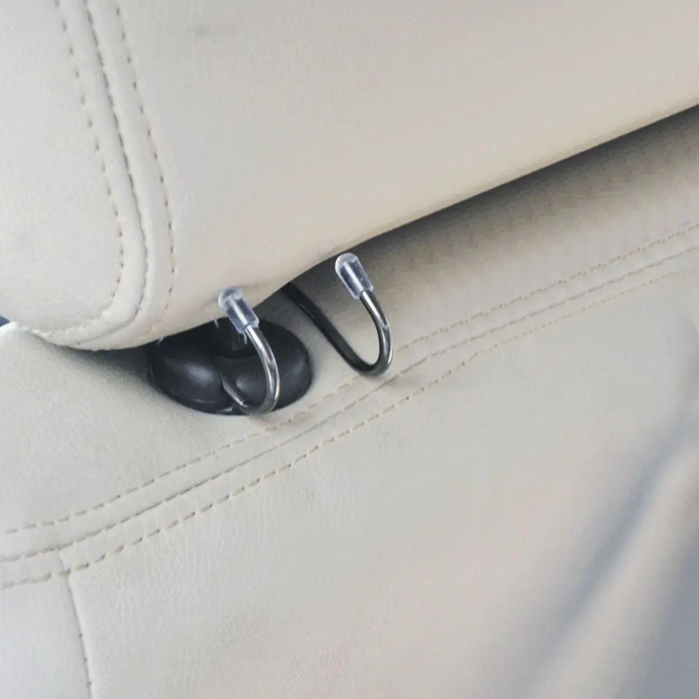 10Pcs Stainless Steel Car Hooks Car Headrest Organizer Seat Back Heavy Duty Hooks for Grocery Bags Totes Backseat Storage Racks