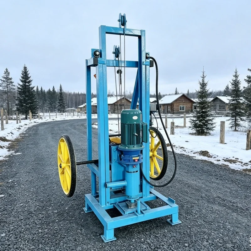Customized Hydraulic‑Lifting Water Well Drilling Rig | Simple Civil Water‑Intake Drilling Equipment for Overseas Villages & Town