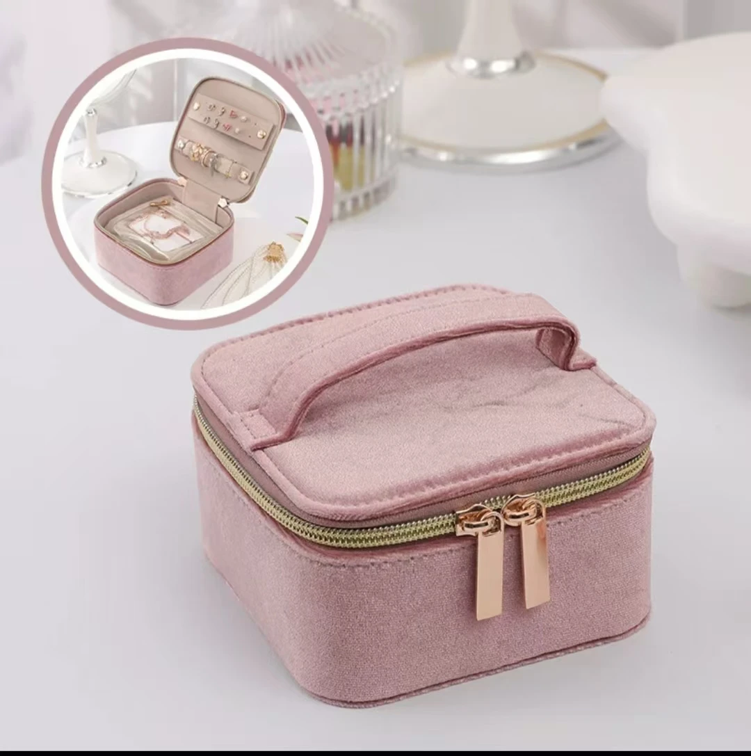 

Pink jewelry storage box ring storage box necklace storage box earring storage box multifunctional storage box
