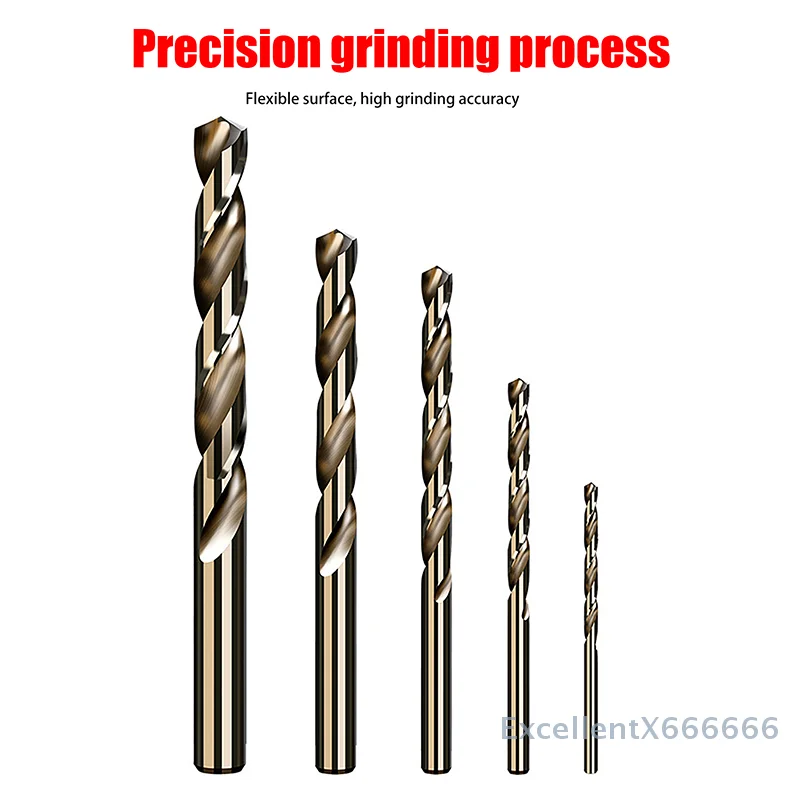 

10PC Pack Cobalt-Coated HSS M35 Drill Bits 1-3mm for Metal Stainless Steel Works High-Speed Steel Tungsten Carbide Burs