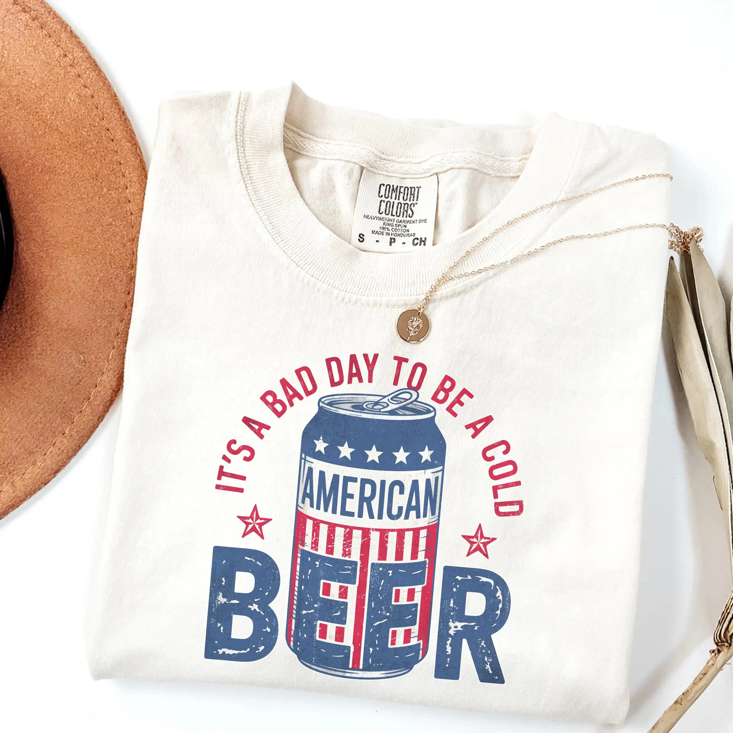 إنه يوم سيء ليكون قميصًا للبيرة الباردة، قميص مضحك في الرابع من يوليو، مطابقة حفلات البيرة، تي شيرت شرب الأب، حب البيرة الوطنية #1