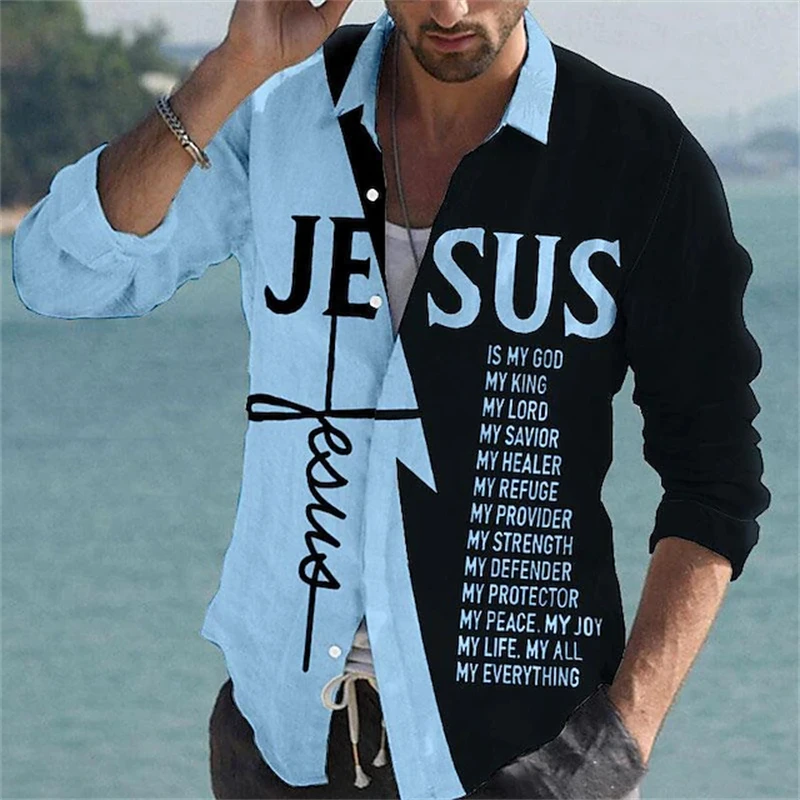 

2026 Мужская гавайская рубашка, синяя полосатая рубашка с принтом, модная элегантная пляжная рубашка, темпераментная уличная одежда с лацканами, мужская одежда