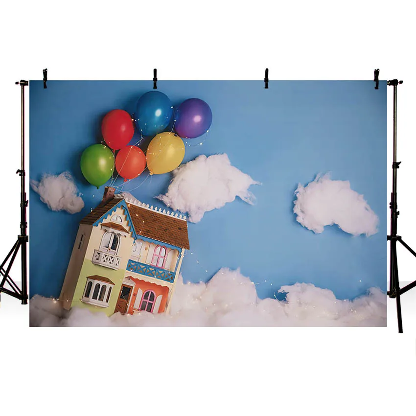 Mehofond Photography Background Boy Adventure Balloons Baby 1st Birthday Party Cake Smash Decoration Backdrop Photo Studio Prop