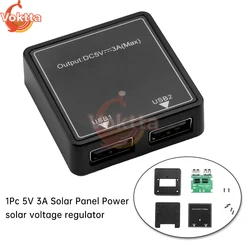 5V 3A Dual USB Voltage Regulator Intelligent Voltage Stabilizer Solar Panel Mobile Power Supply Charge Voltage Controller Module