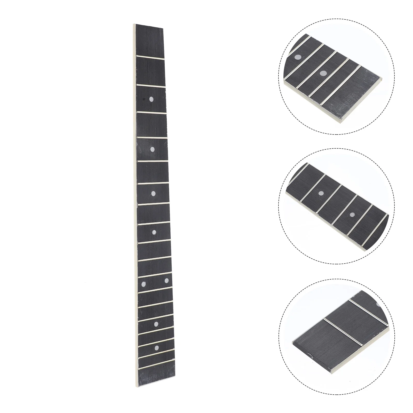 

Guitar Wood Fingerboard Accurate Playing Smooth Edges Parts Durable Plate Ukulele Number Replacement Fretboard Technical Wooden