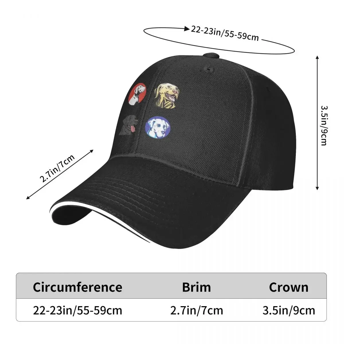 Labrador Retriever berretto per cani moda Casual berretti da Baseball cappello regolabile cappelli da Baseball Unisex estivi personalizzabili policromatici