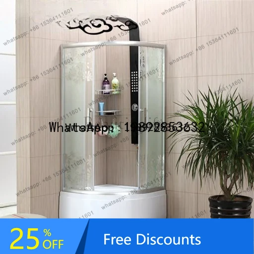 T24 with Bathtub Simple Shower Room Sliding Door Bath Room High Cylinder Wet and Dry Separation Partition