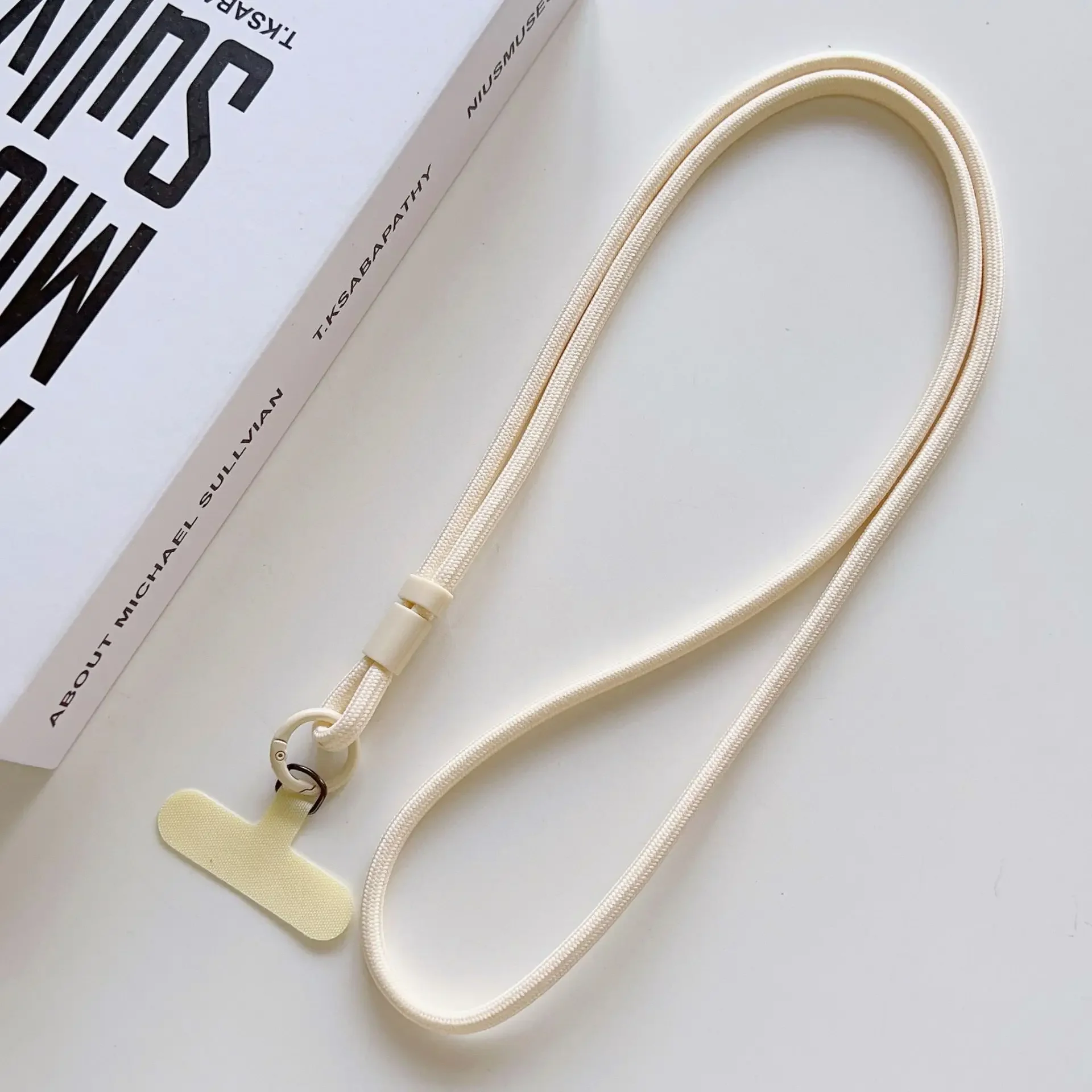 Personalisierbares, trendiges Handy-Lanyard in Uni-Farbe, diagonal tragbar, langer Schultergurt, Seil-Halskette, universell, 60cmx2