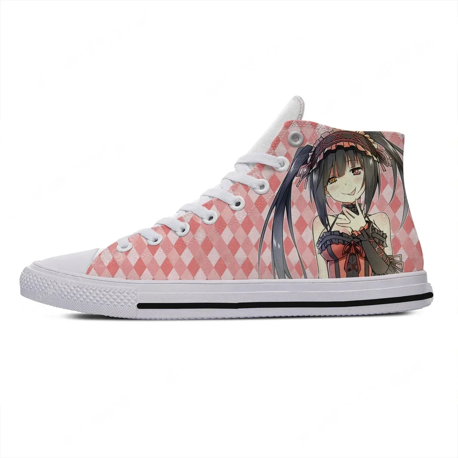 

Кроссовки Date A Live Tokisaki Kurumi High Top для мужчин, женщин и подростков, повседневная обувь, кроссовки из ткани, легкая обувь с 3D-принтом