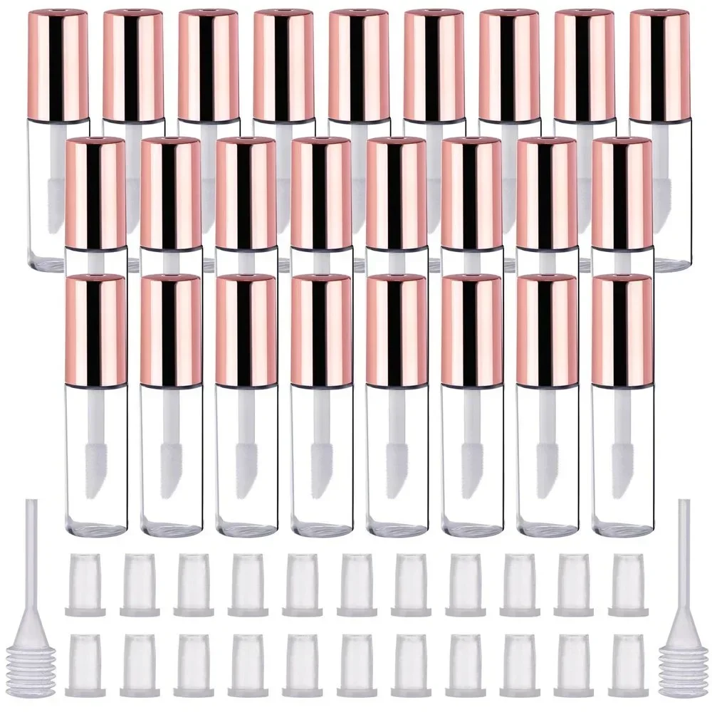34 قطعة 1.2 مللي حجم الجيب أنبوب ملمع الشفاه الفارغ مع المكونات المطاطية لعينة الشفاه السفر المحمولة إعادة الملء لتقوم بها بنفسك حاوية مستحضرات التجميل #1