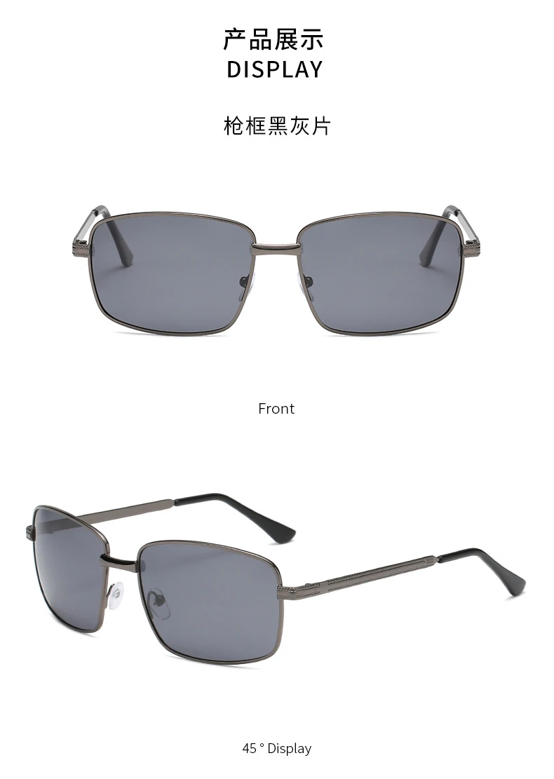 Markendesign Sonnenbrillen für Männer und Frauen Fahrer-Sonnenbrillen Vintage Sonnenbrillen für Herren Quadratische Sonnenbrillen für Damen Metallrahmen – Detail 10