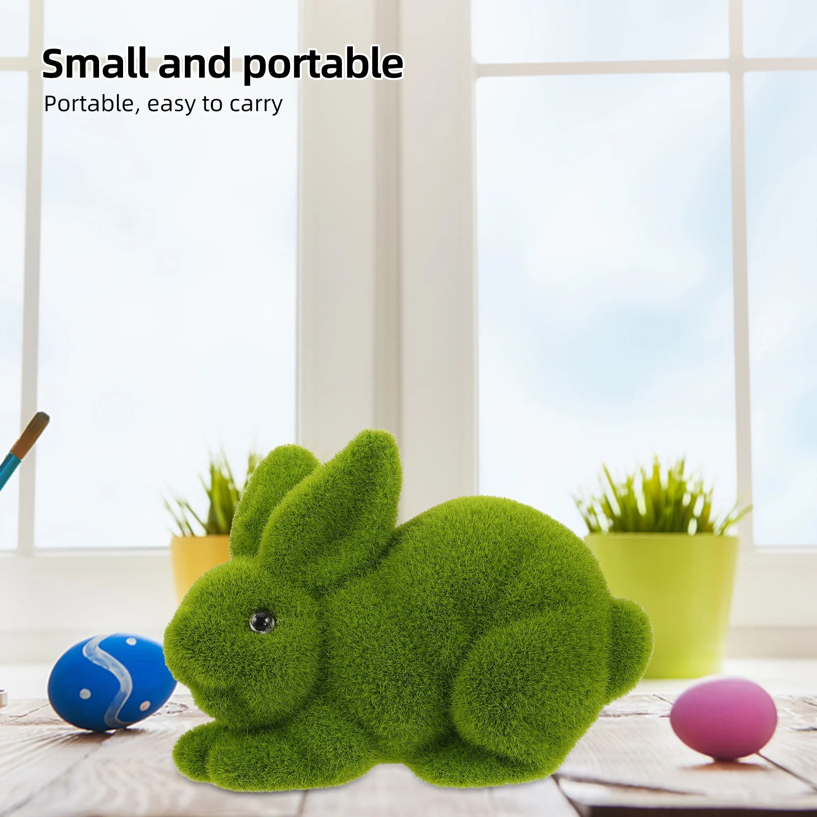 

Foam Easter Bunny Rabbit Craft Lightweight Garden Statue for Outdoor Patio Lawn Yard Decor Whimsical Spring Landscape Adornment