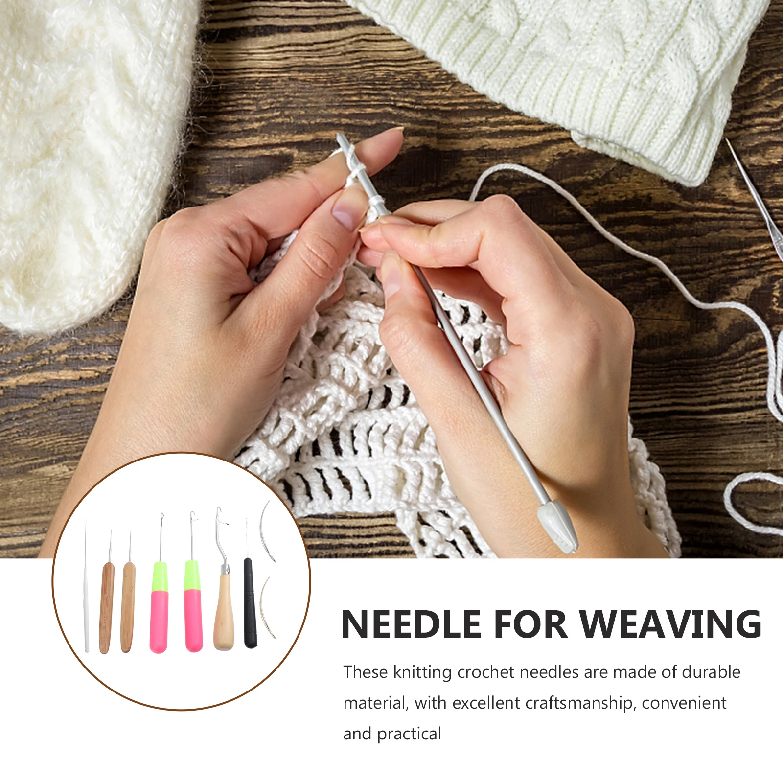 

1 set 1 Set Knitting Crochet Needle Kit For Weaving Diy Tools Needles Sweaters Hats Socks Blankets Scarves Making Handicrafts