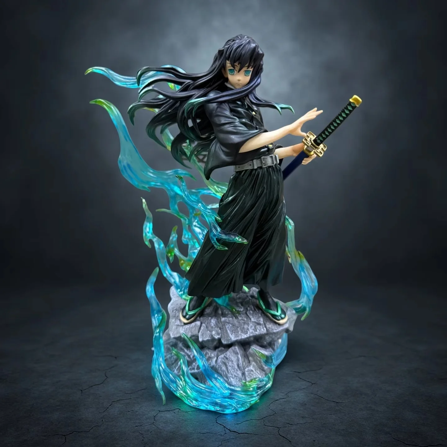 Demon Slayer Tokitou Muichirou Pvc Action Figure 33 cm Anime Figuur Gk Standbeeld Model Speelgoed Collectie Pop Kinderen Kerstcadeau speelgoed