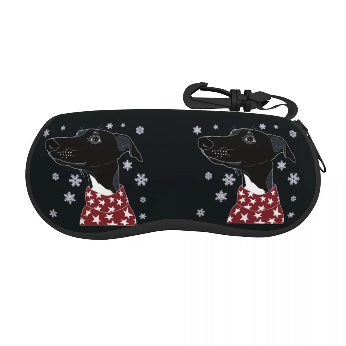 Custom Cute Winter Whippet Glasses Case Fashion Lurcher Greyhound Dog Shell Eyeglasses Case Sunglasses Box