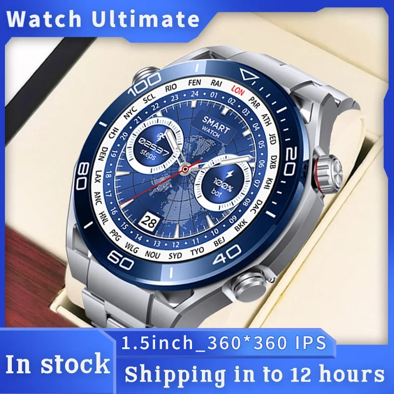 WATCH Ultimate Ultra Mate Business Smart Watch Men Bluetooth Call Compass Sport Modes Smartwatch Waterproof Watches for Huawei