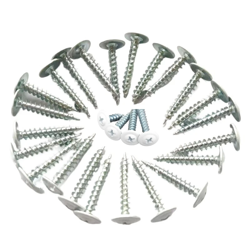 

30/40/50PCS Wood White Sheet Metal Thread Truss Round Head Fast Scre Pan Cabinet Screws with Paint Self-tapping Plate Superb