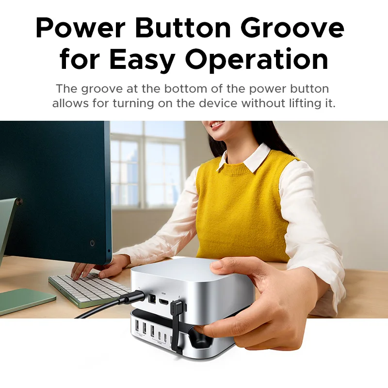 UGREEN USB HUB Docking Station For Mac Mini M4/M4 Pro M.2 NVMe SSD 10Gbps 8TB Max 170MB/s USB Splitter Dock USB-A&C Ports SD&TF