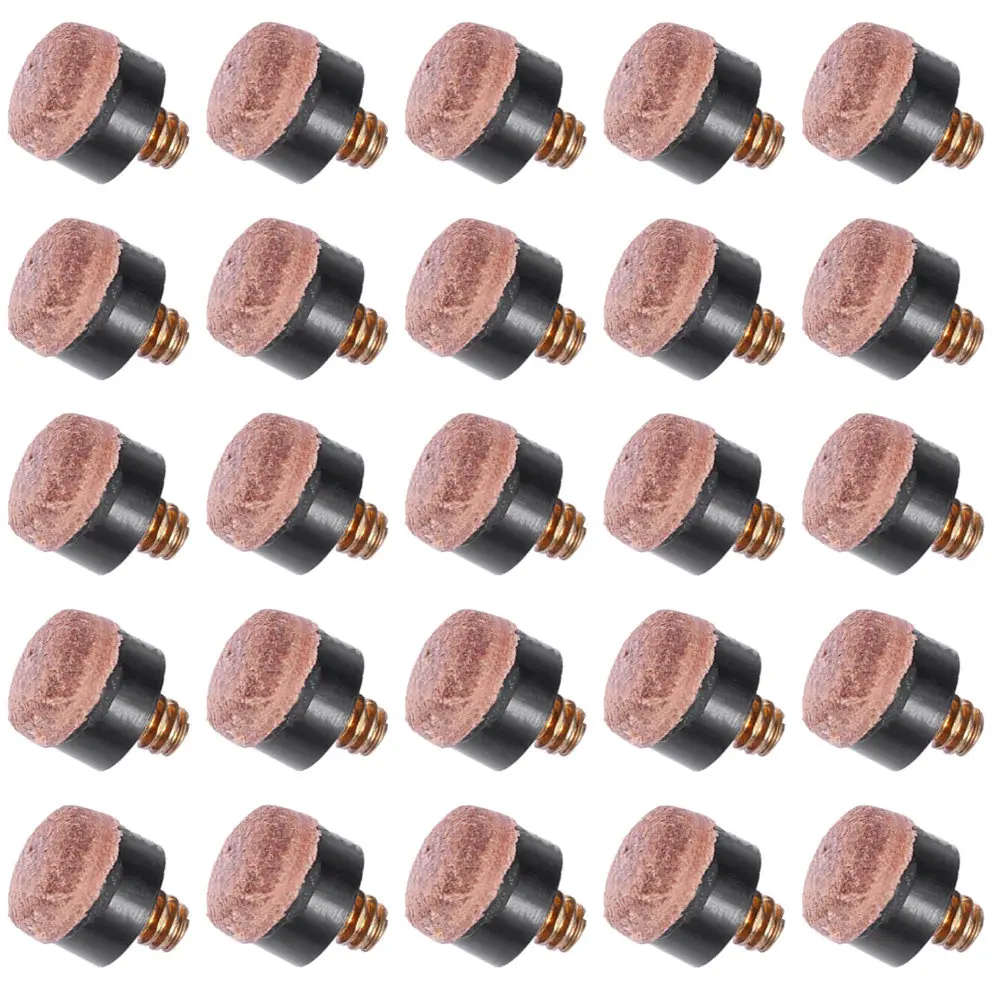 

25 шт. сменных наконечников для бильярдных киев, крепление на винтах, аксессуары для профессиональных игроков и развлекательных заведений