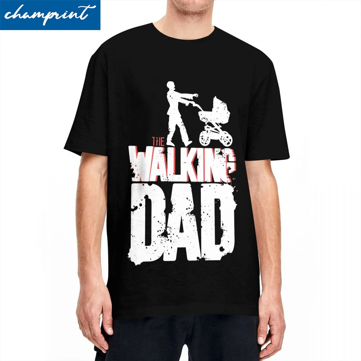 The Walking Dad For Dad T Shirt Men's 100%Cotton Clothing Funny Hip Hop O-neck Short Sleeve