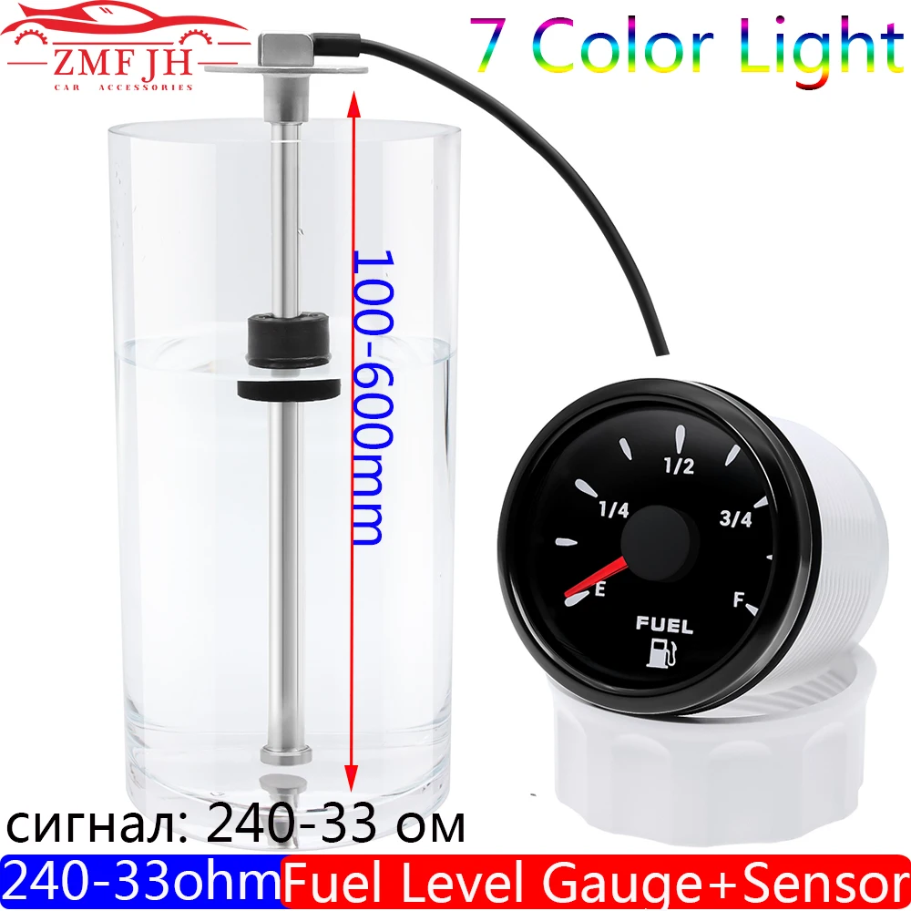 240-33 ohm Fuel Level Gauge with Fuel Float Level Sensor 100-600mm for Marine Car Boat RV 2