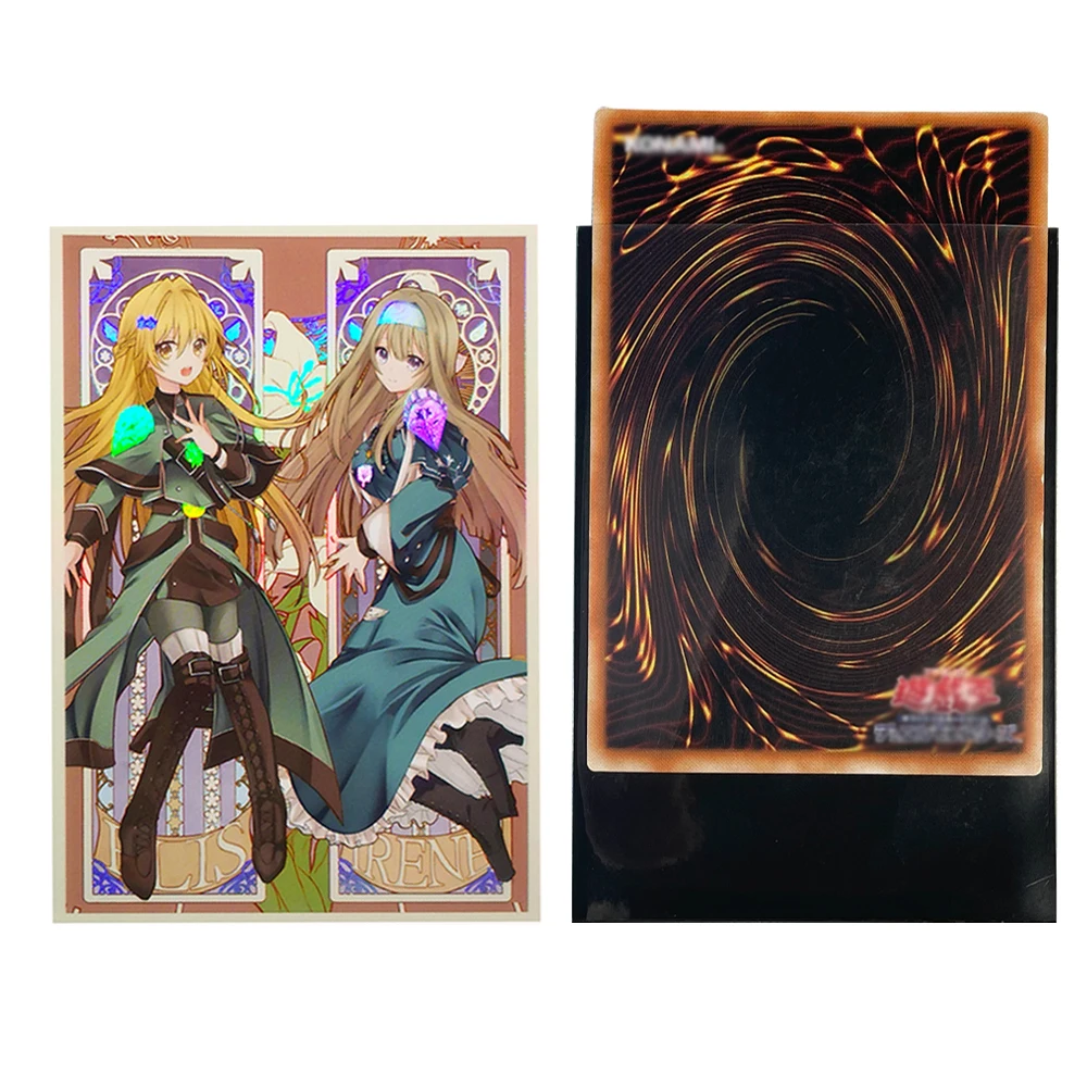 63x90mm 50PCS Holographic Trading Card Sleeves Cartoon Card Sleeves Japanese Card Protector for YGO Game Cards