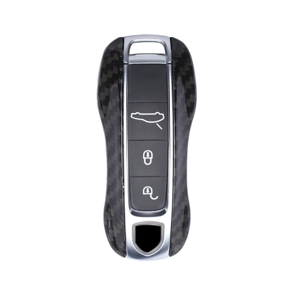 Per Porsche Cayenne Panamera 2017 2018 Auto Remote Smart Key Fob Cover portachiavi per Auto custodia nera/rossa Shell Trim