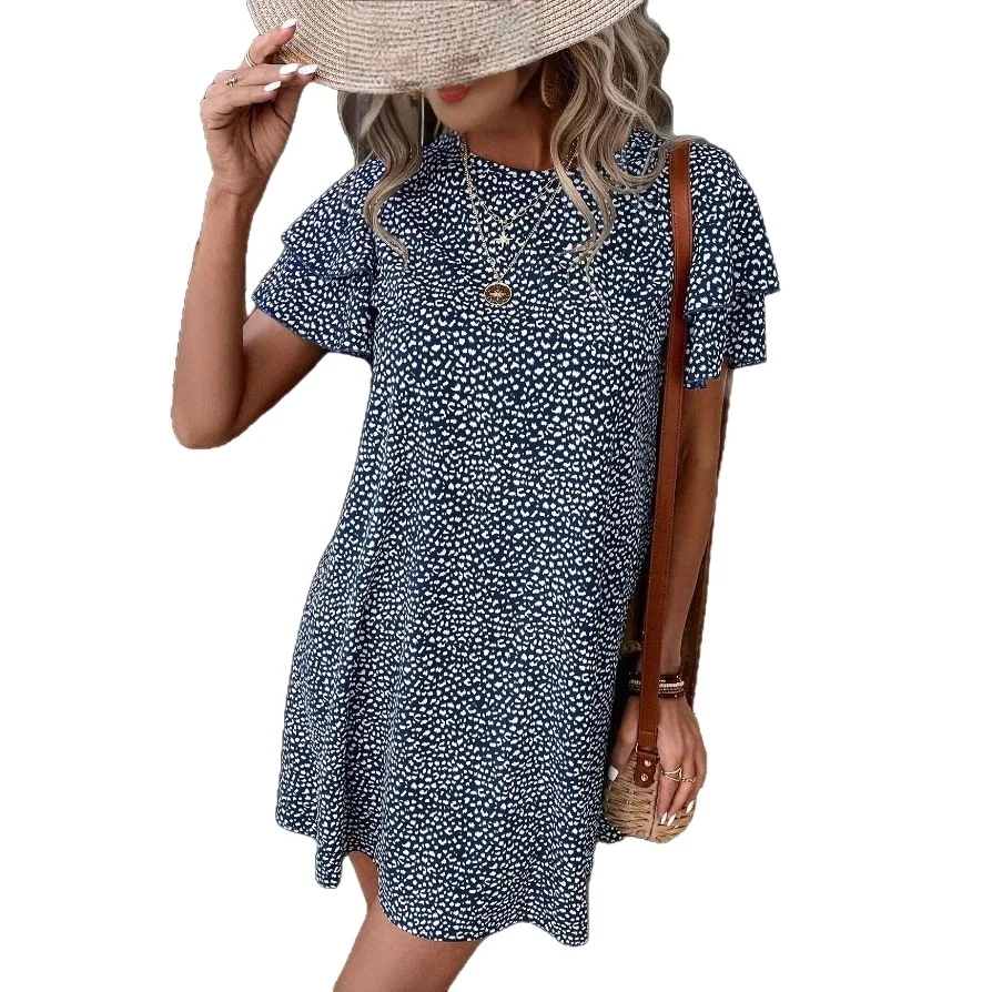 Ele camadas sve impresso emagrecimento cintura feminina dr tecido de poliéster saia evasê brilhante tead detalhe regular sve