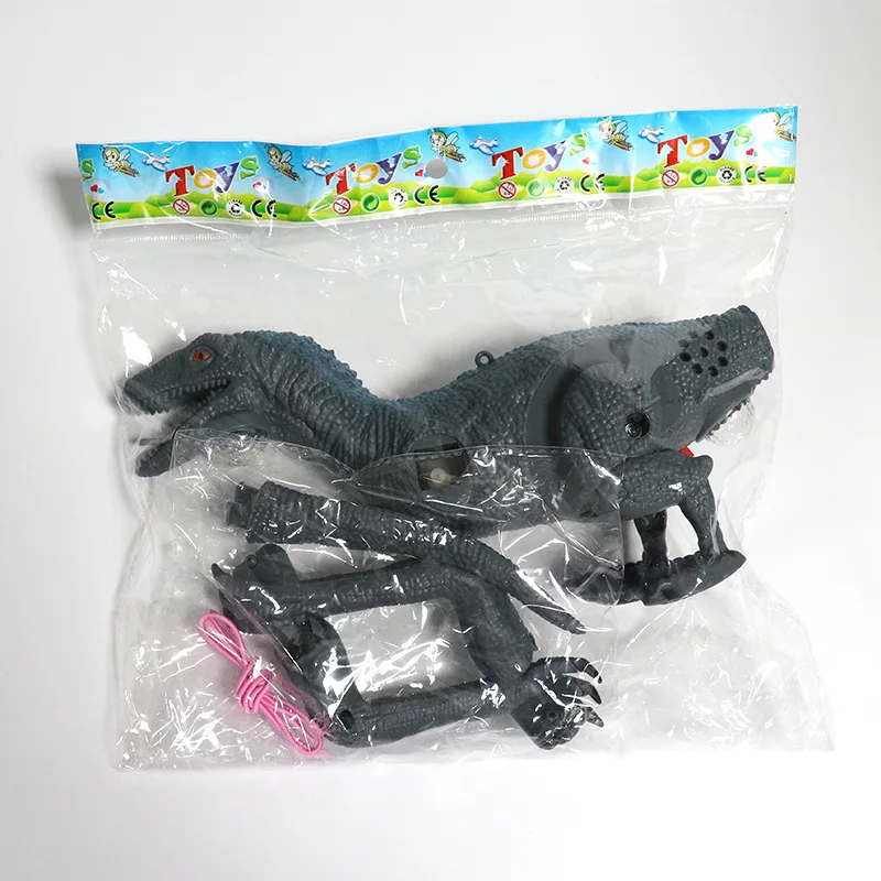 New Electric Simulation Dinosaur Toys Sound Effects Lights Walking Velociraptor Toys Boys Pull String Dinosaur Toys