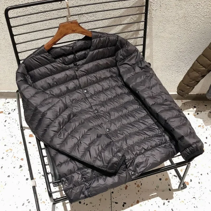 

2023 New Autumn Winter 90% White Duck Down Lightweight Packable O-neck Variable V-neck Men Coat Men's Liner Warm Puffer Jackets