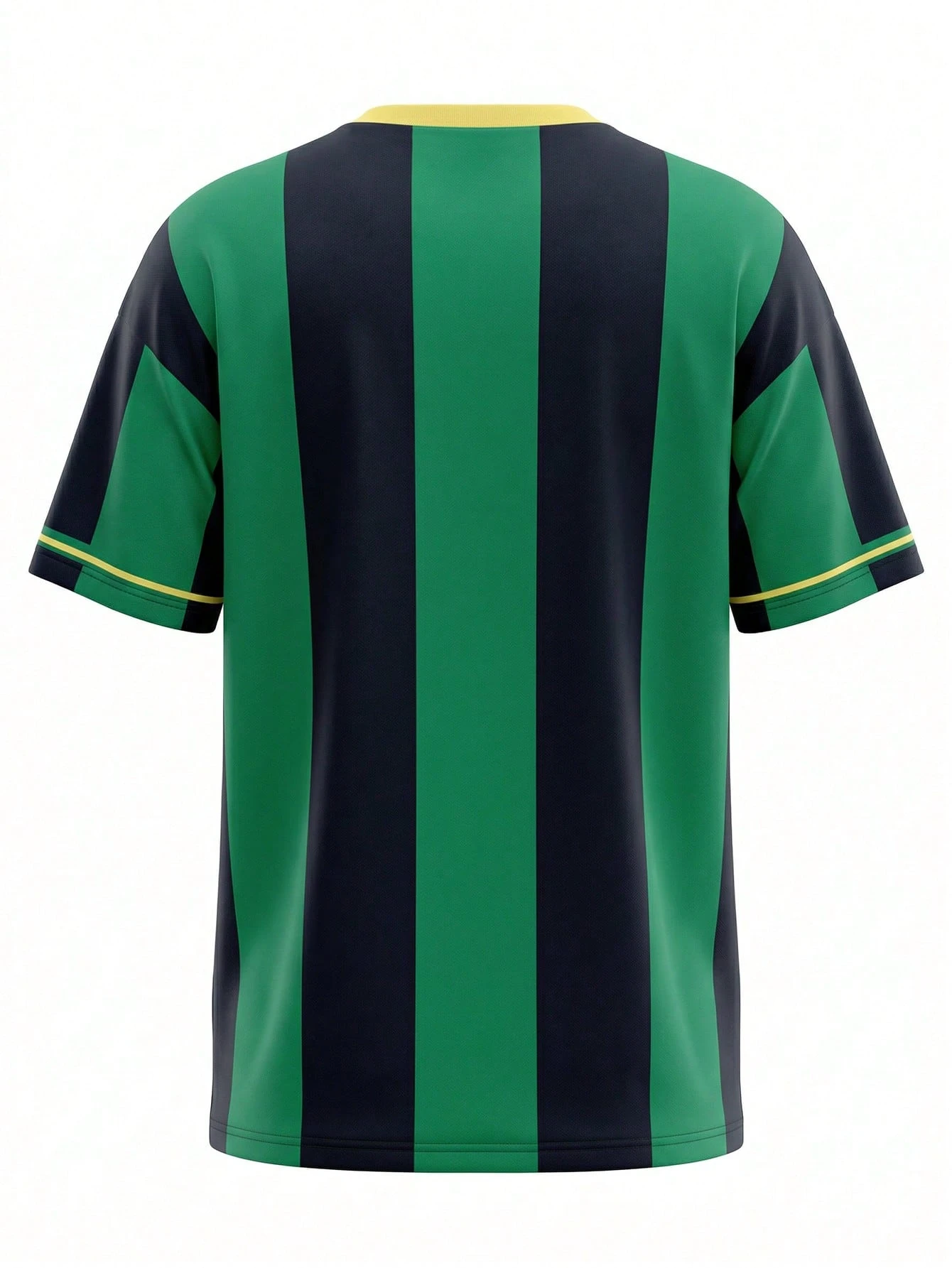 Loose-Fit Top Green Black Women's Jersey Striped T-Shirt Summer Casual JAMAICA Style 3D Print Short Sleeve Tops Tee Streetwear view 2