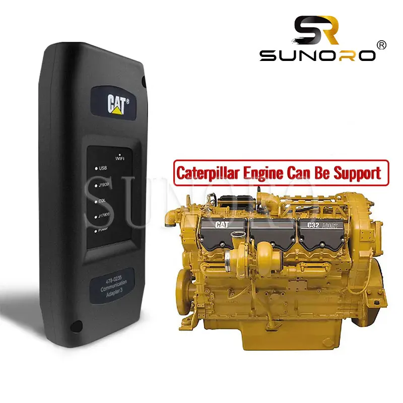 SUNORO Cat et4 diagnostic scanner communication adapter tool 478-0235 538-5051 with laptop suitable for Caterpillar