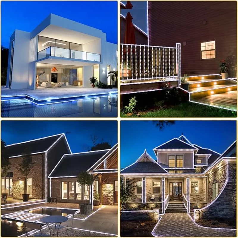 50/100/200 LED Solar Rope Light Outdoor Solar String Light Waterproof Camping Fence Courtyard Garden External Decoration