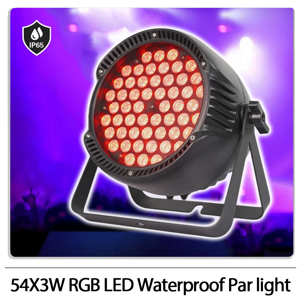 

Водонепроницаемый светодиод RGB 54X3 Вт со стробоскопом, Par Light, управление DMX512, для DJ, дискотеки, вечеринки, бара, клуба, КТВ-шоу