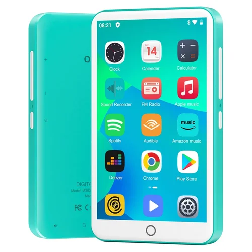 Reproductor de MP3 Oilsky Android 9.0, 80 GB (16 GB + 64 GB) compatible con Bluetooth y Wi-Fi, radio FM incorporada y función de libro electrónico, hasta 512G